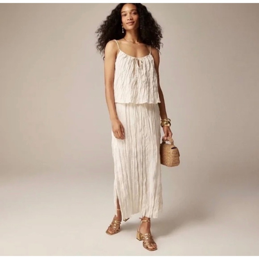 J.Crew crinkled tank top NWT small